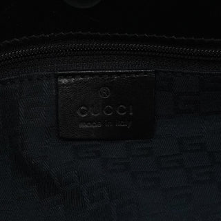 Gucci 101975 Black Suede Horsebit Shoulder Bag