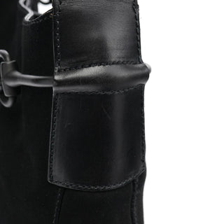 Gucci 101975 Black Suede Horsebit Shoulder Bag