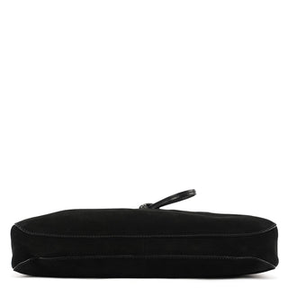 Gucci 101975 Black Suede Horsebit Shoulder Bag
