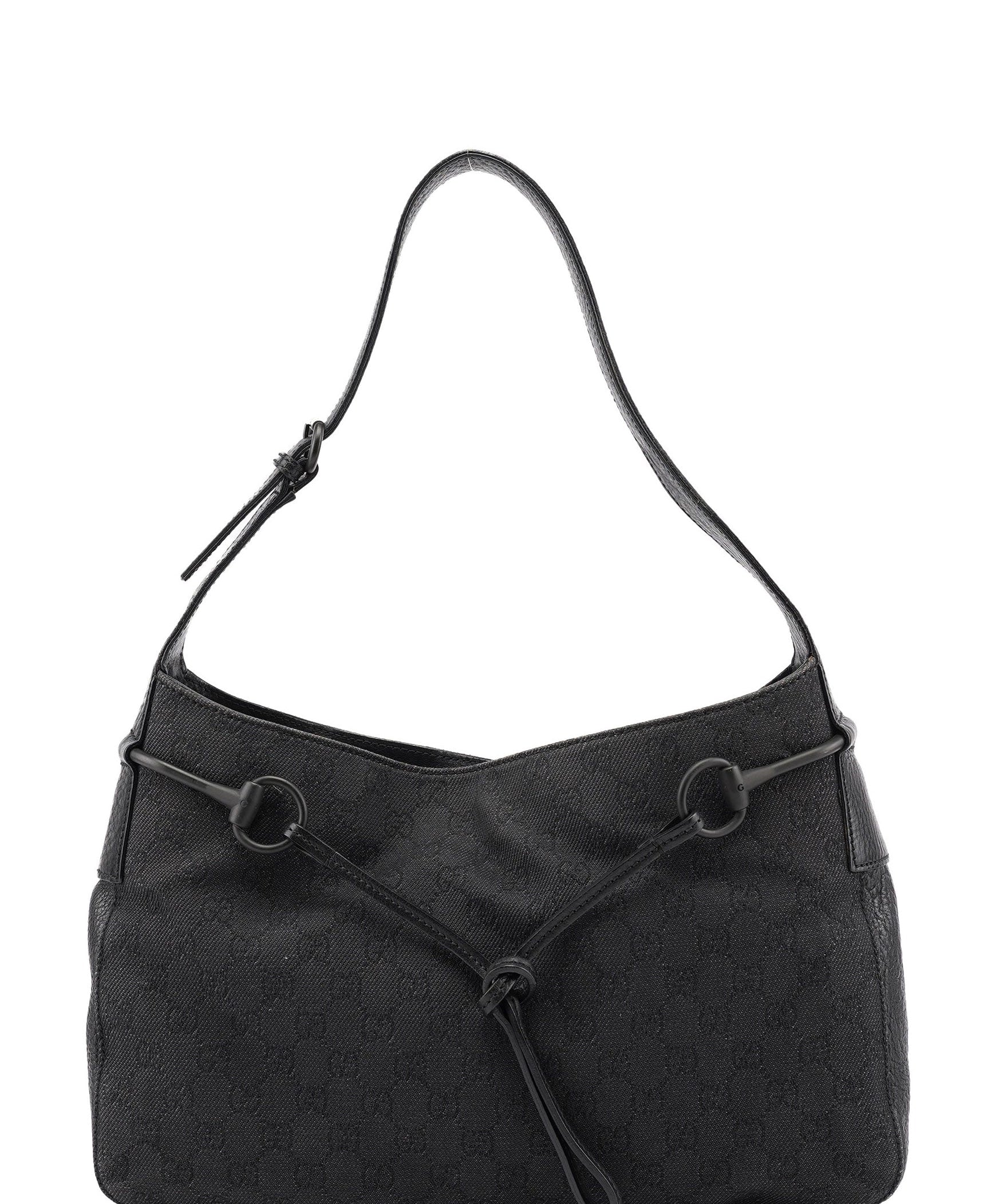 Gucci 101975 Brown GG Horsebit Shoulder Bag