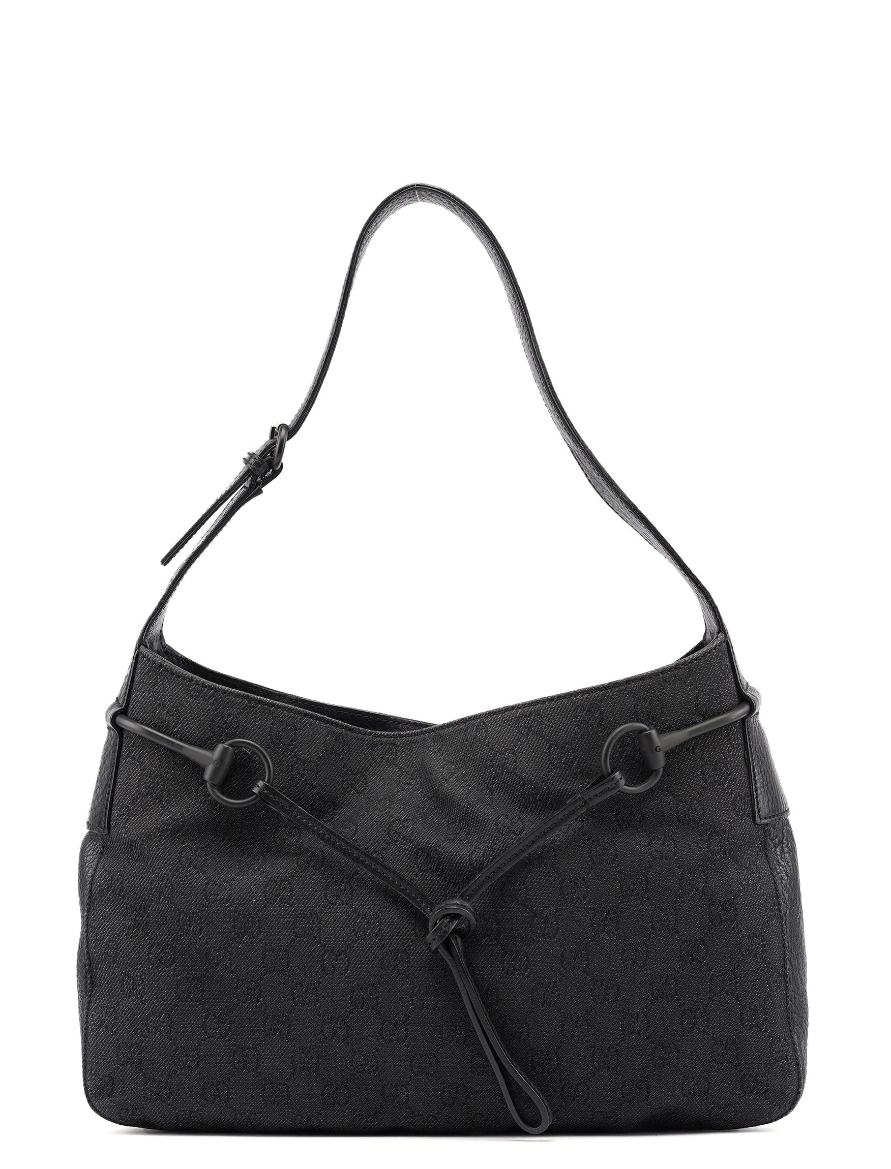 Gucci 101975 Brown GG Horsebit Shoulder Bag
