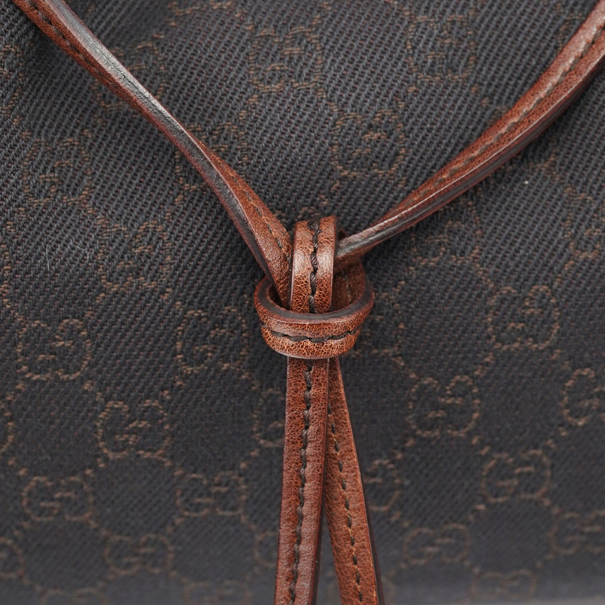 Gucci 101975 Brown GG Horsebit Shoulder Bag