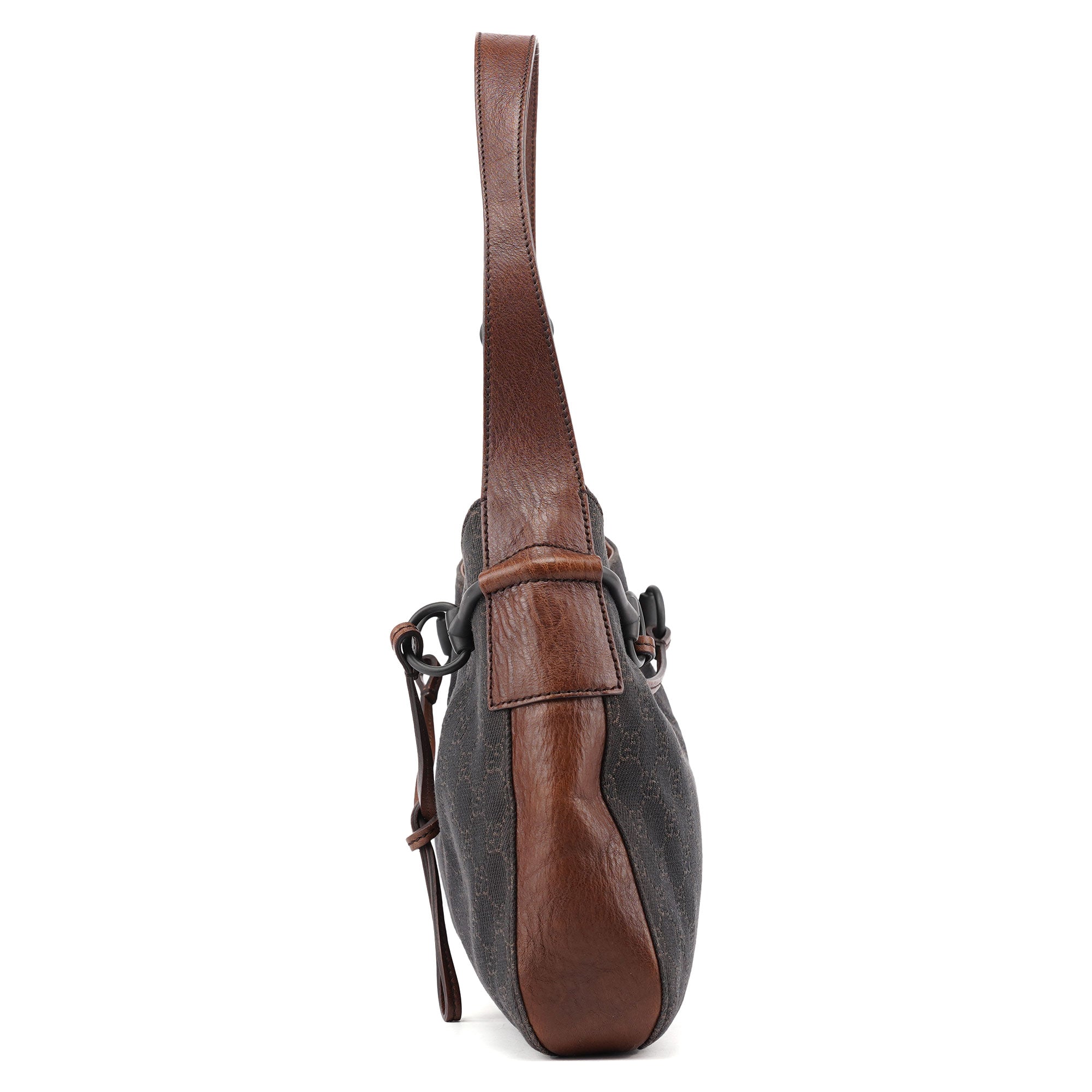 Gucci 101975 Brown GG Horsebit Shoulder Bag