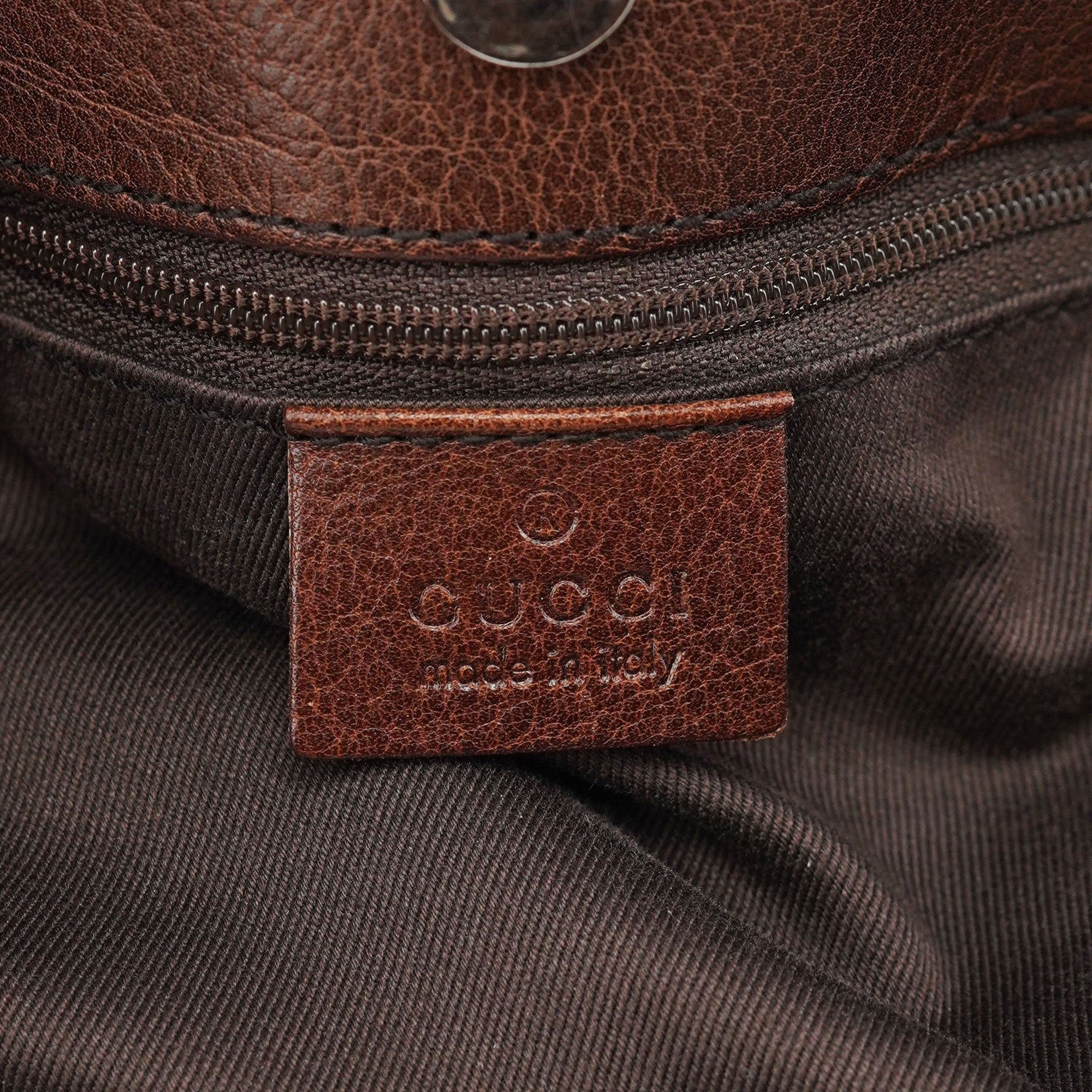 Gucci 101975 Brown GG Horsebit Shoulder Bag