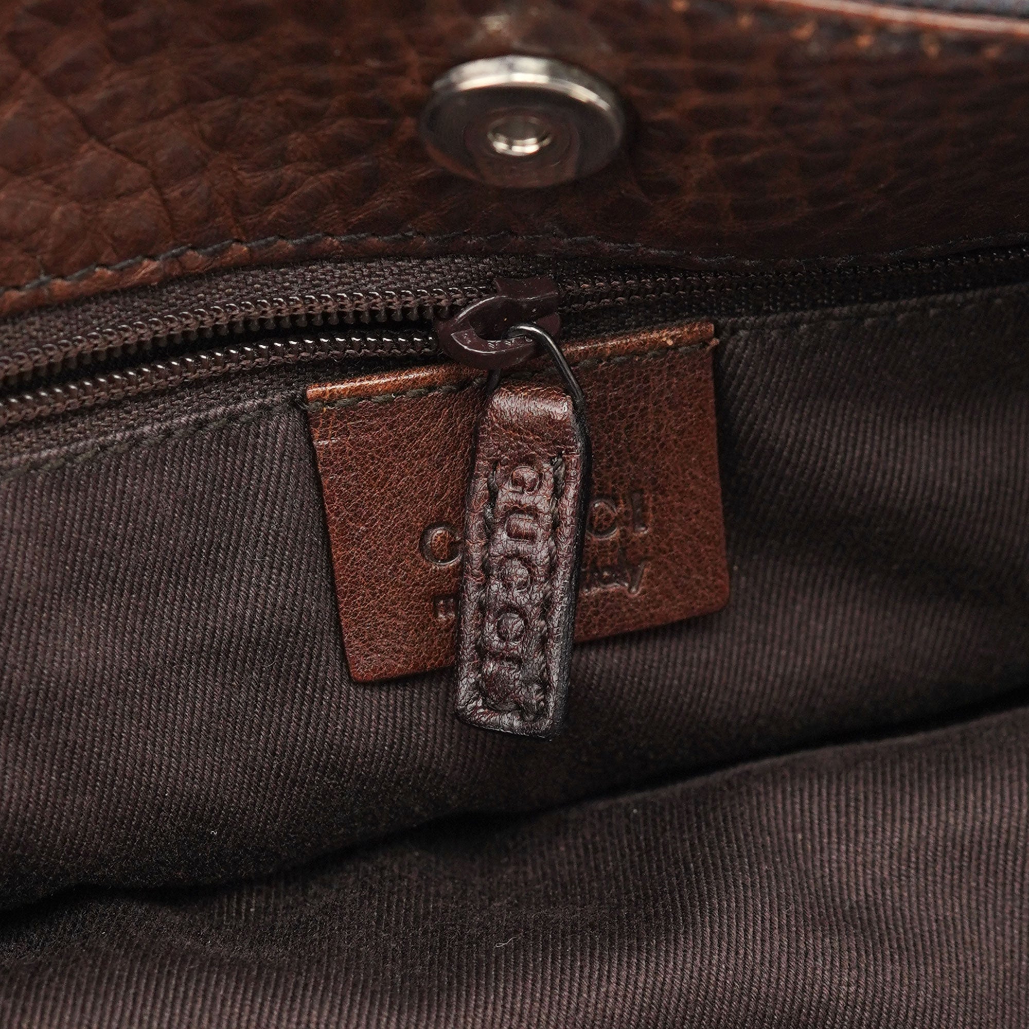 Gucci 101975 Brown GG Horsebit Shoulder Bag