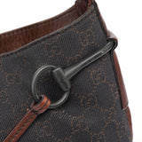 Gucci 101975 Brown GG Horsebit Shoulder Bag