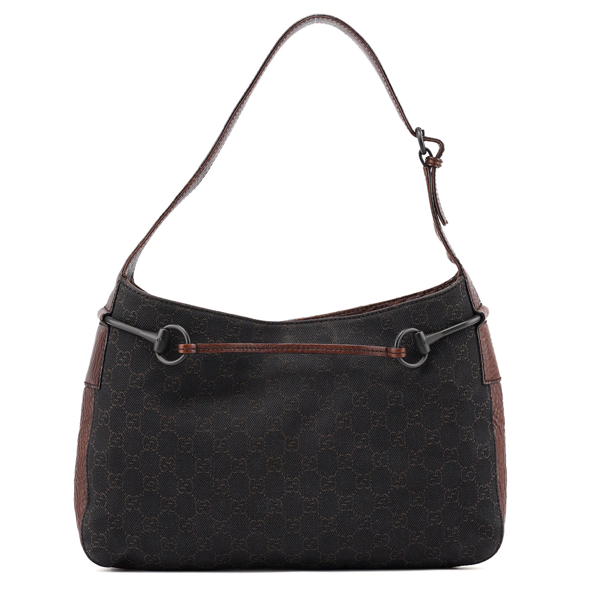 Gucci 101975 Brown GG Horsebit Shoulder Bag