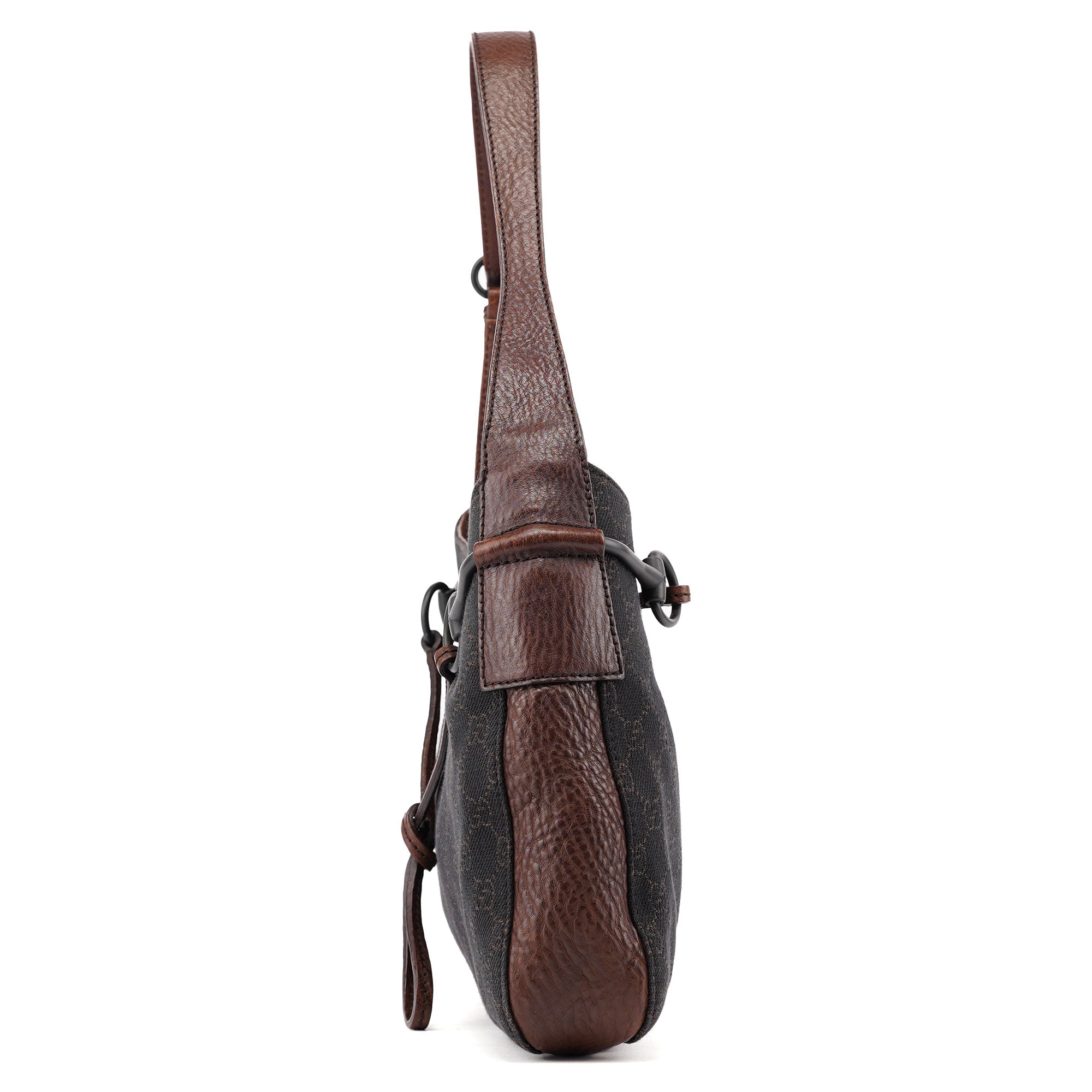 Gucci 101975 Brown GG Horsebit Shoulder Bag
