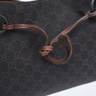 Gucci 101975 Brown GG Horsebit Shoulder Bag