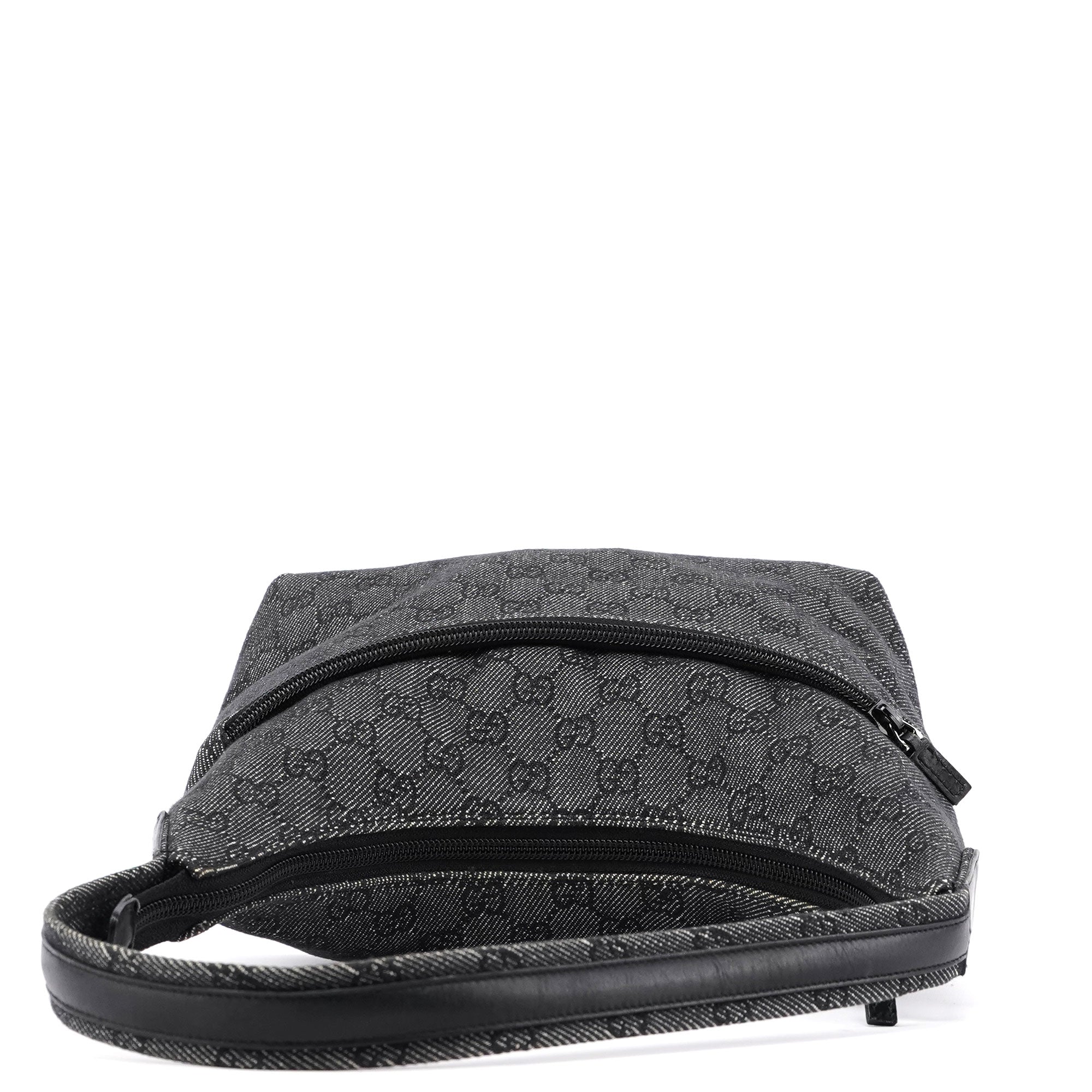 Gucci 105649 Anthracite GG Denim Shoulder Bag