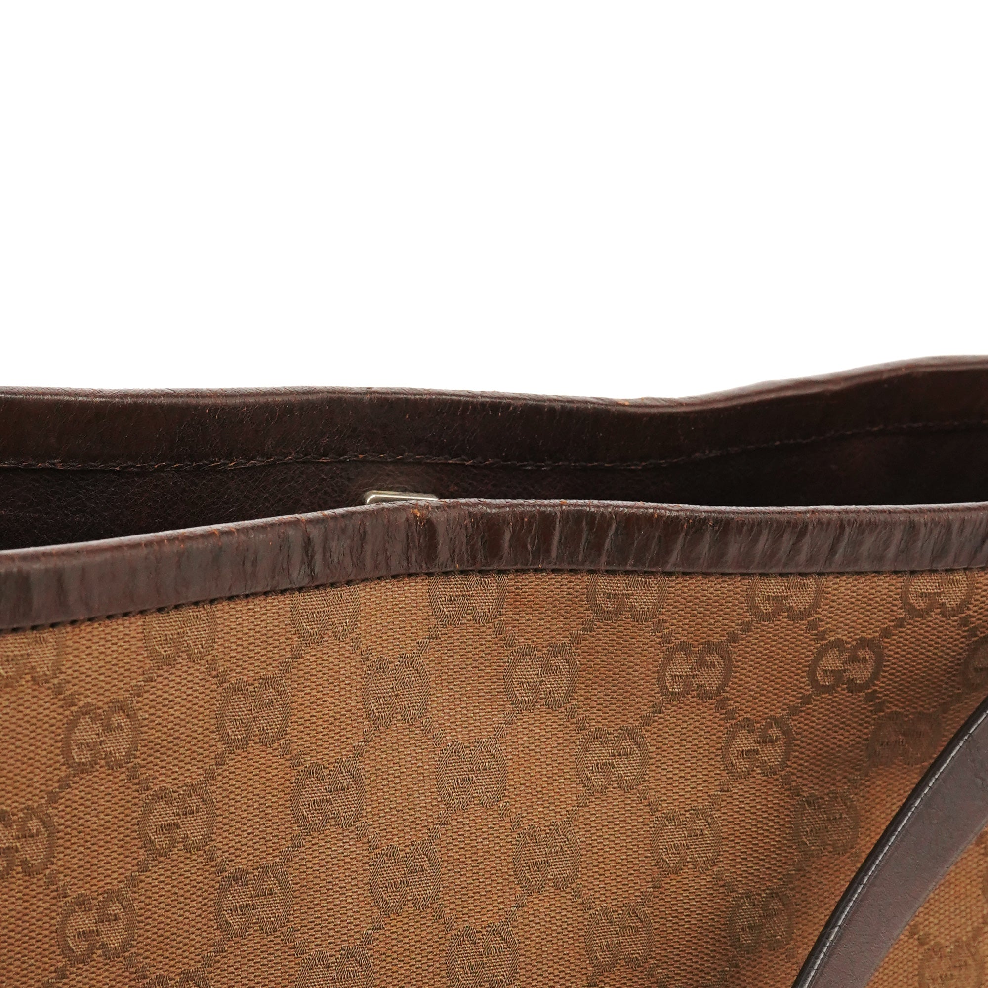 Gucci 106240 Brown GG Canvas Bucket Shoulder Bag