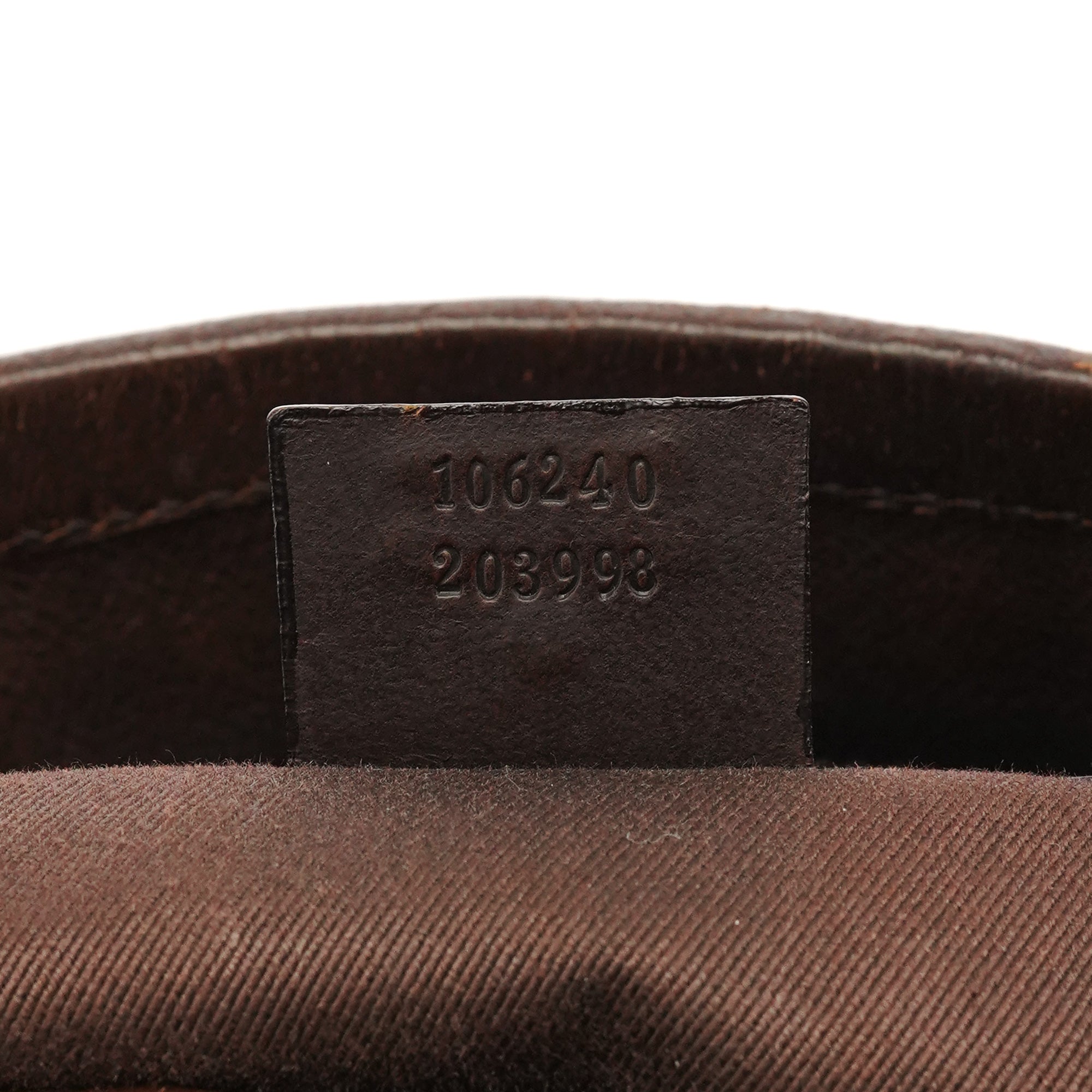 Gucci 106240 Brown GG Canvas Bucket Shoulder Bag