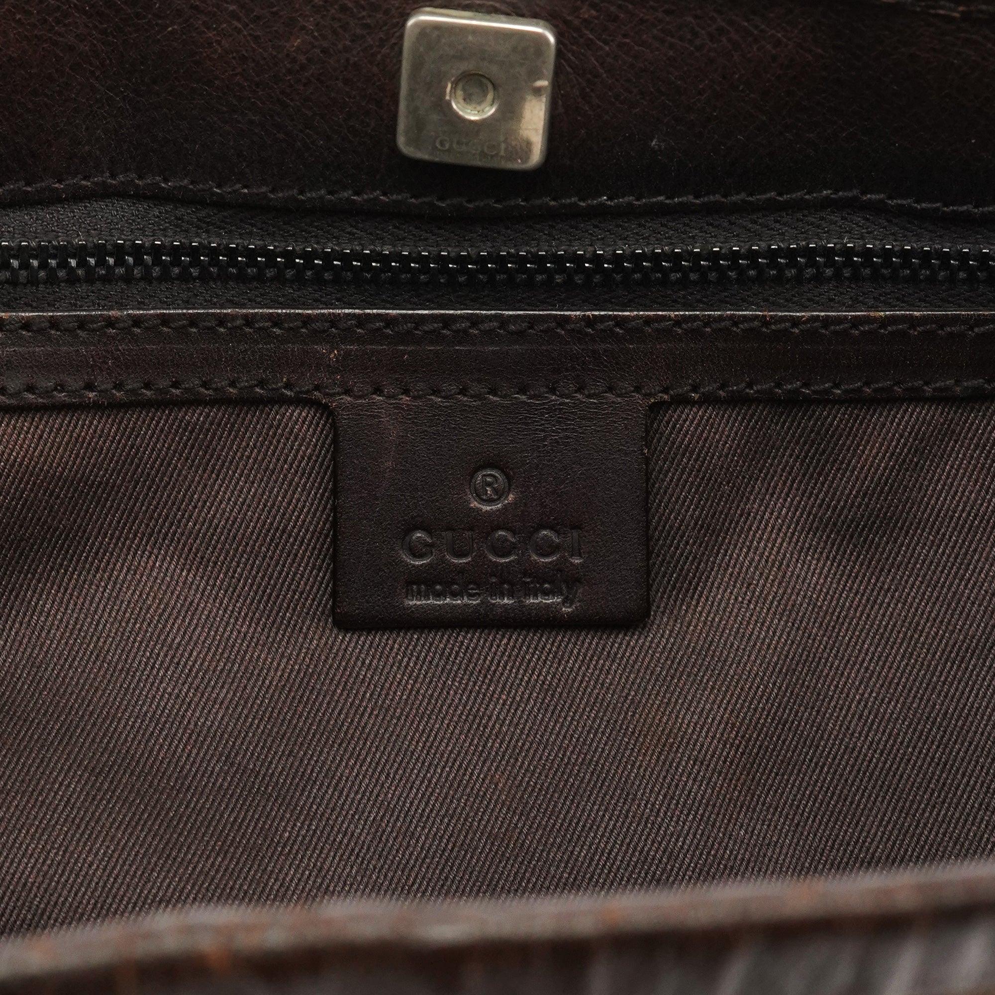 Gucci 106240 Brown GG Canvas Bucket Shoulder Bag