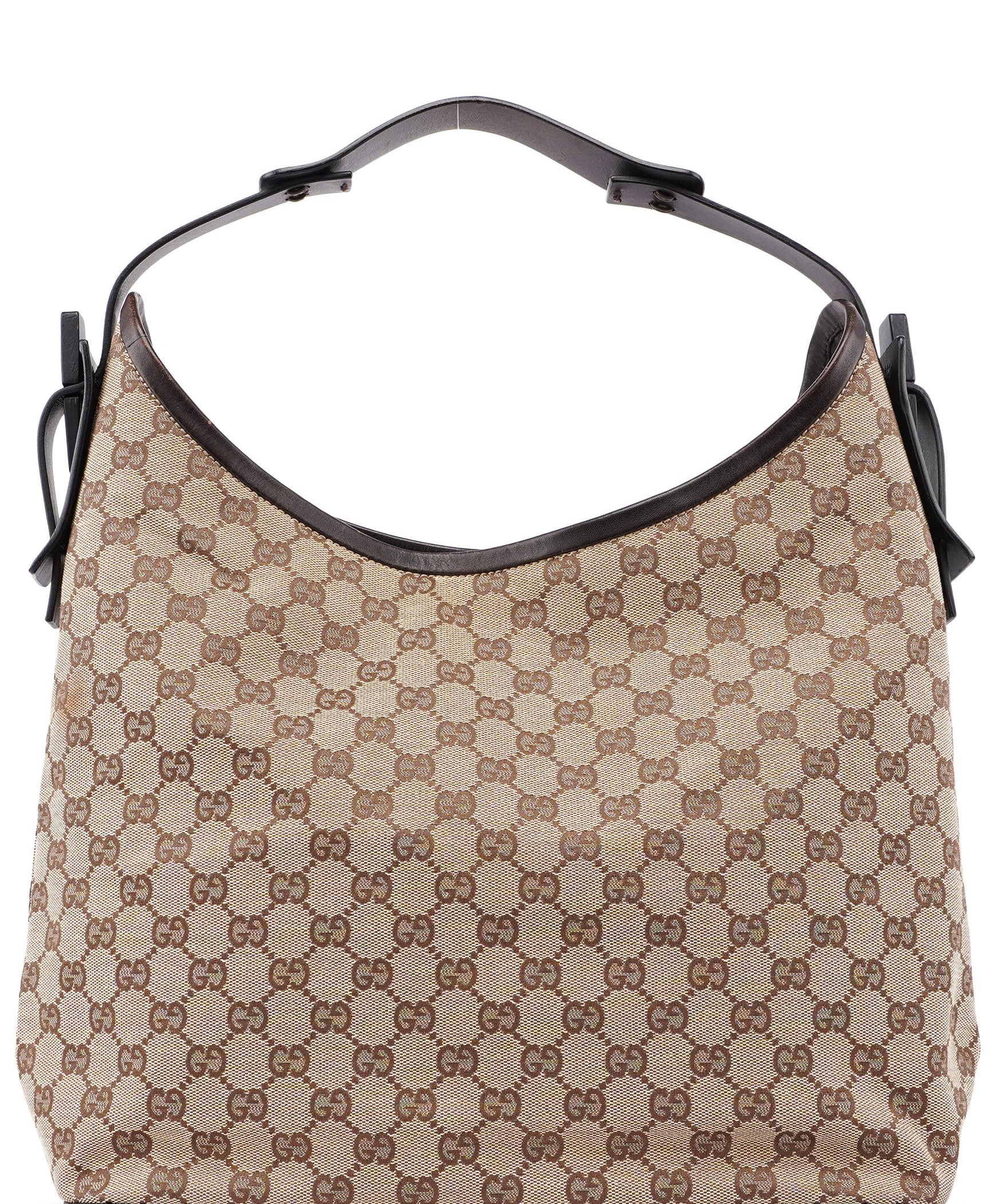 Gucci 106242 GG axelväska i beige och brun