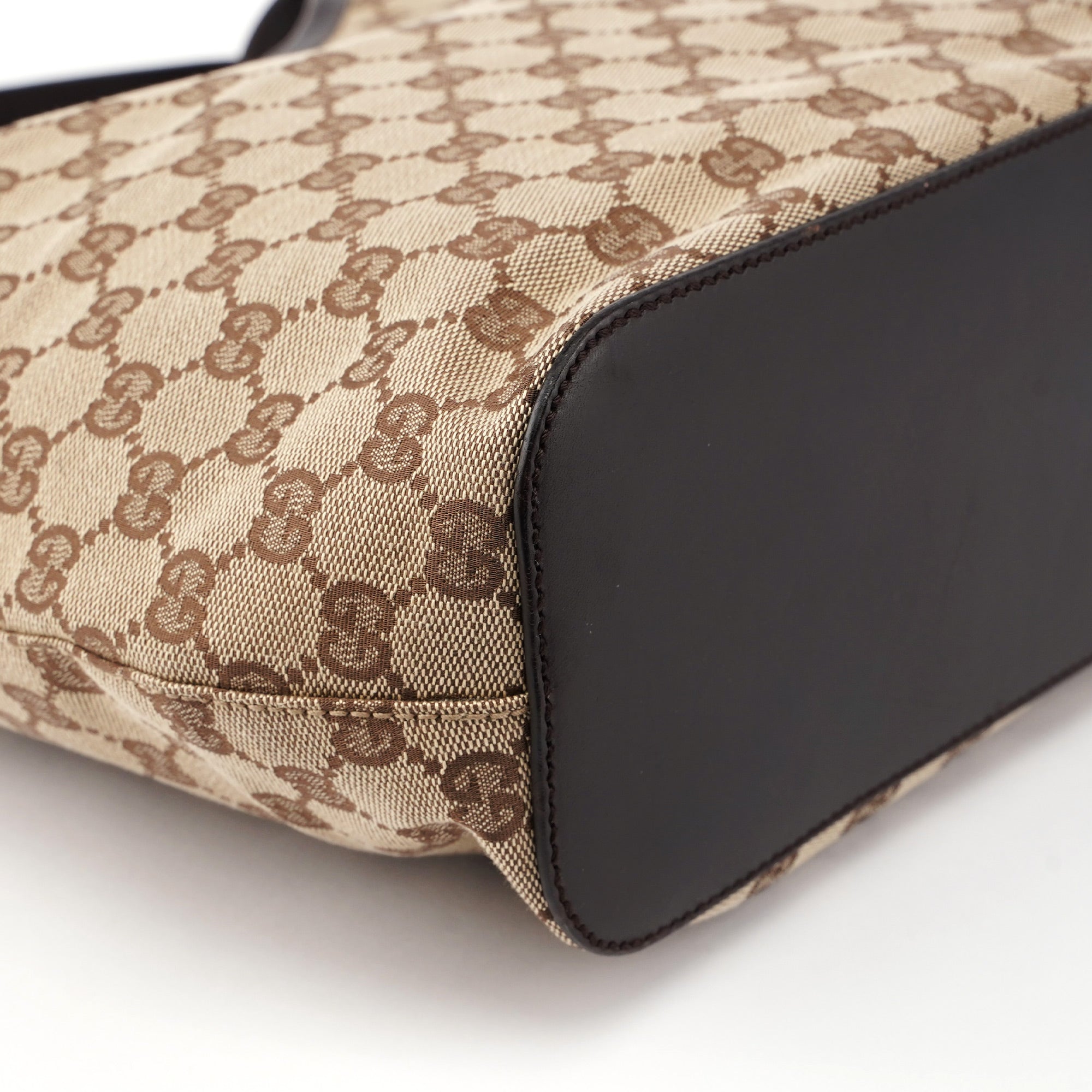 Gucci 106242 Sac porté épaule GG en toile GG beige et marron