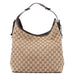 Gucci 106242 Beige GG Hobo Shoulder Bag