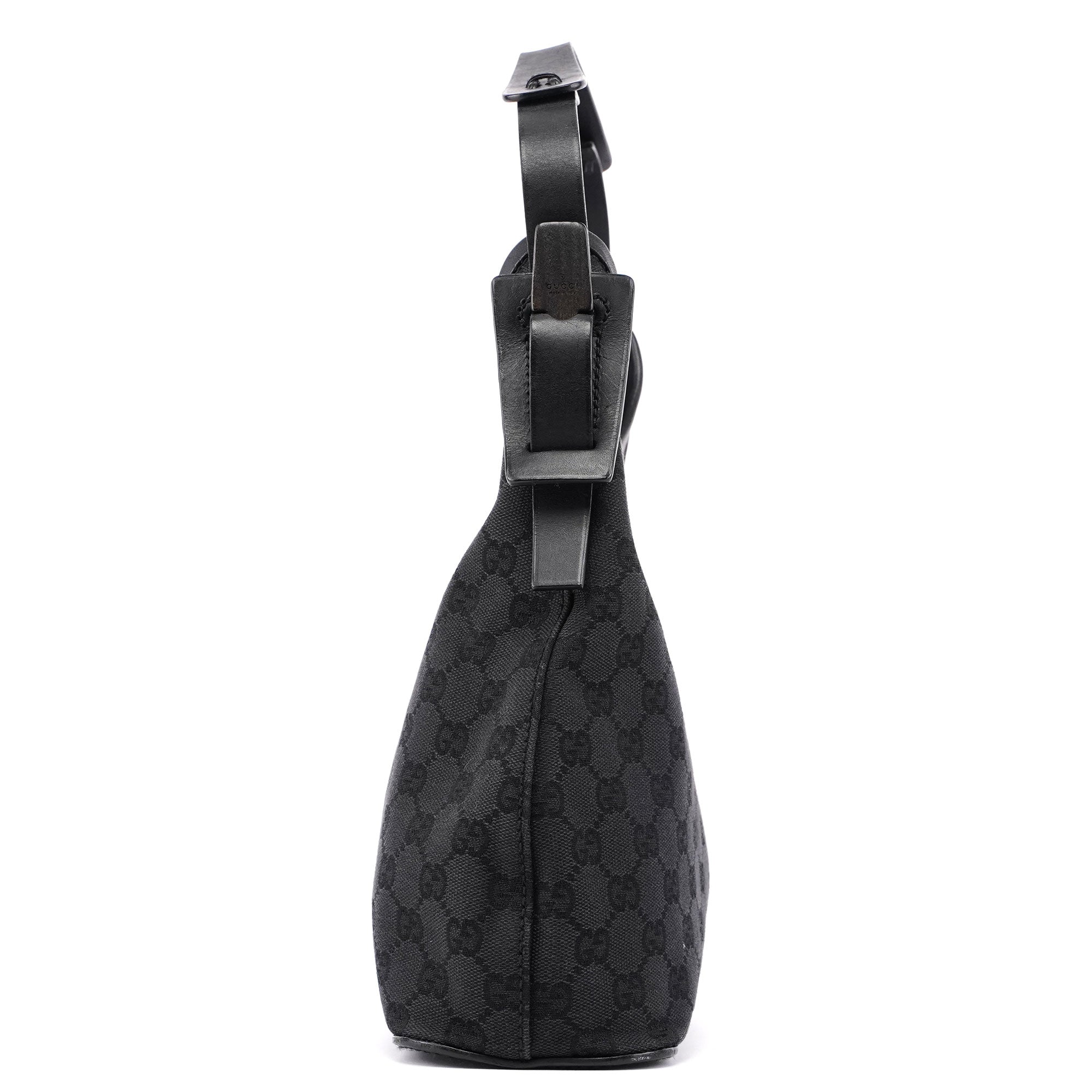 Gucci 106242 Schultertasche aus schwarzem GG Canvas
