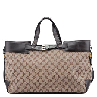 Gucci 106251 Beige Brown GG Large Tote Bag