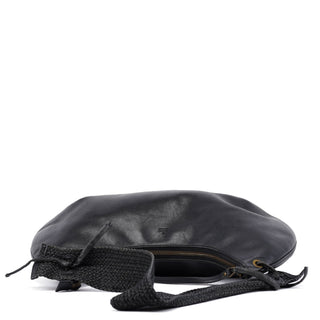 Gucci 106292 Black Calfskin Hobo Shoulder Bag