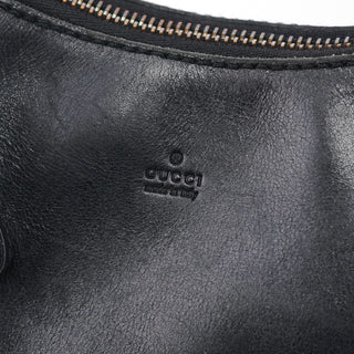 Gucci 106292 Black Calfskin Hobo Shoulder Bag