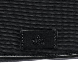 Gucci 106295 Black Leather Nylon Shoulder Bag