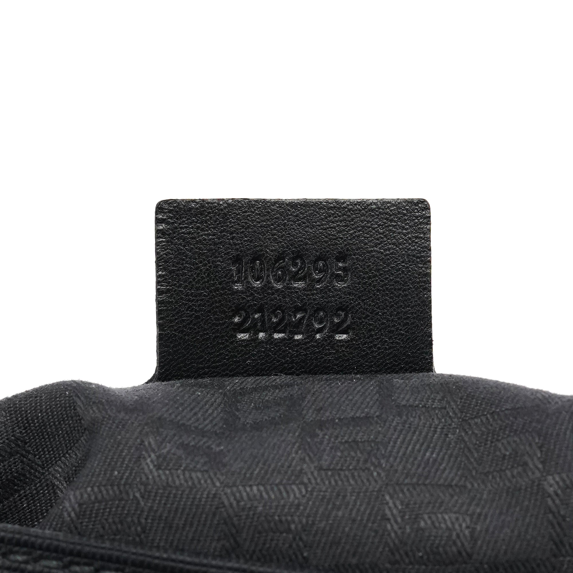 Gucci 106295 Sac porté épaule en cuir et nylon noir