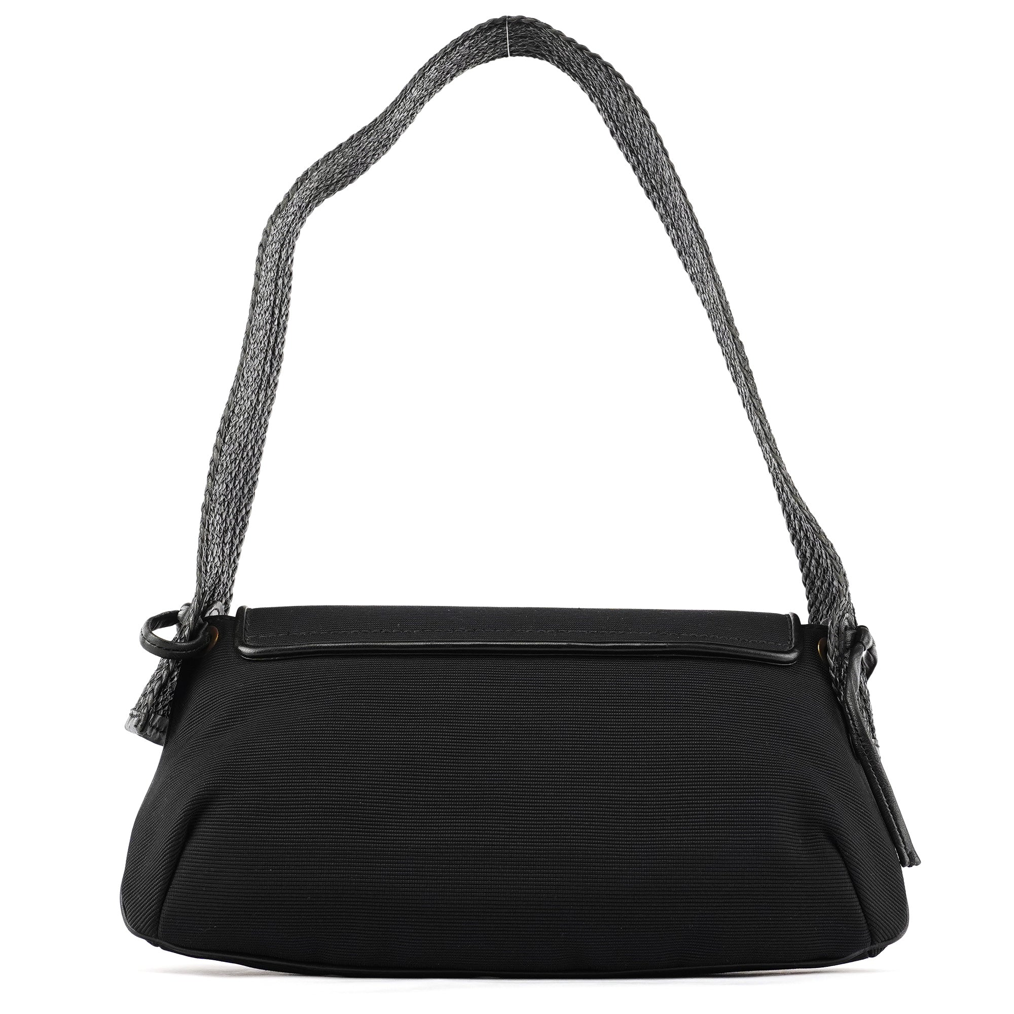 Gucci 106295 Sac porté épaule en cuir et nylon noir