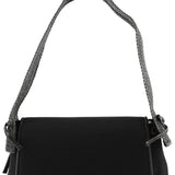 Gucci 106295 Sac porté épaule en cuir et nylon noir