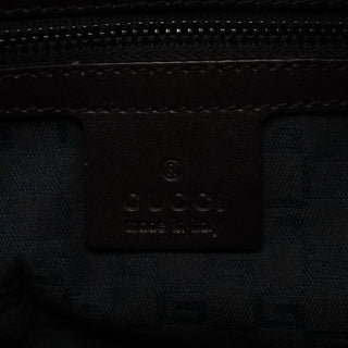 Gucci 106495 Beige Canvas Wood Handle Shoulder Bag
