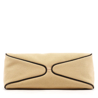 Gucci 106495 Beige Canvas Wood Handle Shoulder Bag