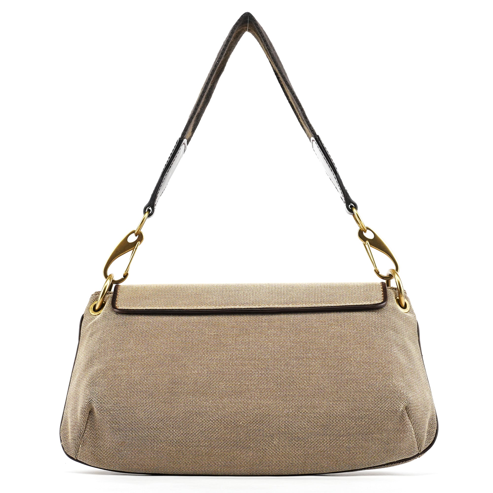 Gucci 106671 Beige Brown Sherry Line Shoulder Bag