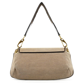 Gucci 106671 Beige Brown Sherry Line Shoulder Bag