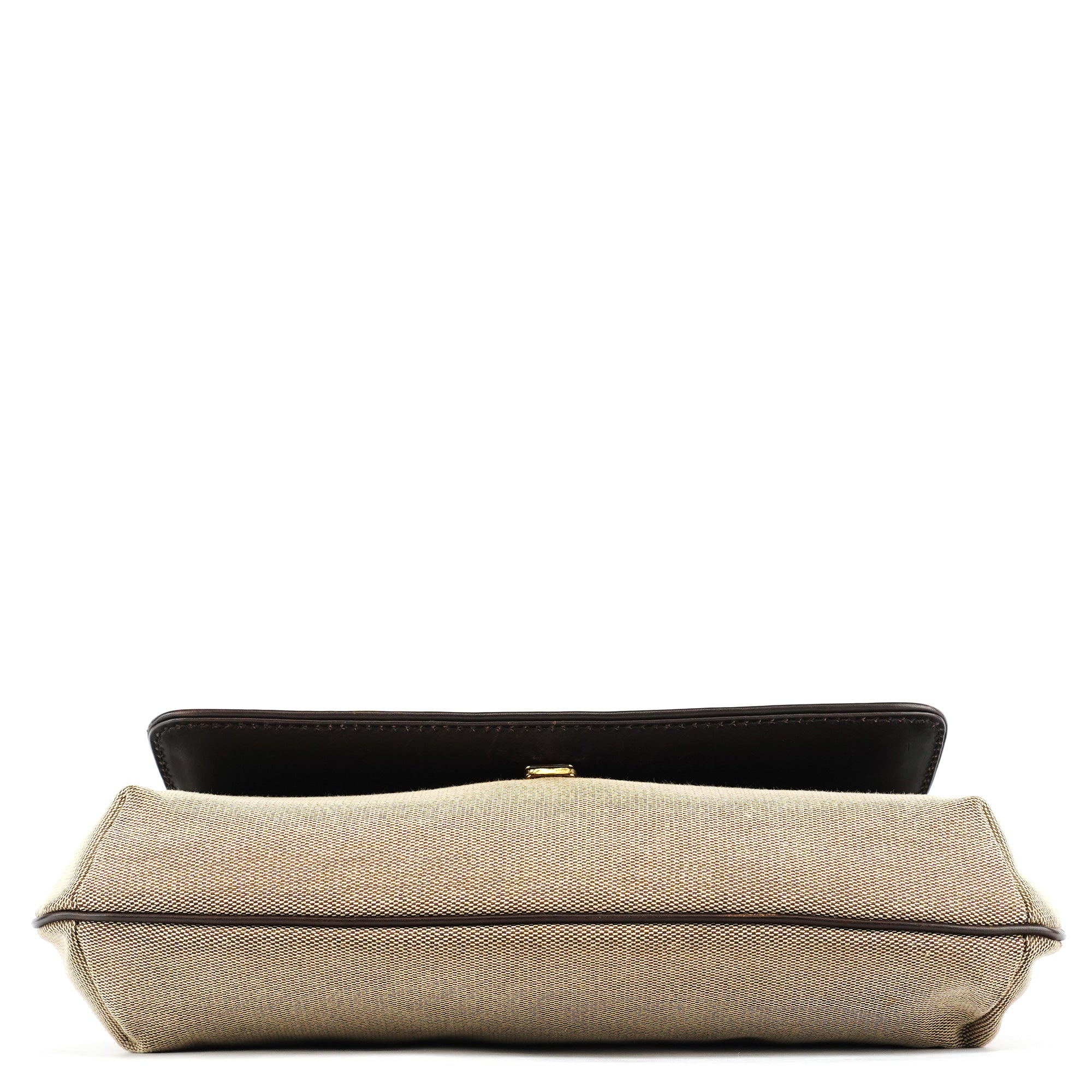 Gucci 106671 Beige Brown Sherry Line Shoulder Bag