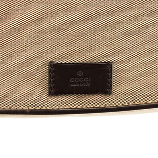Gucci 106671 Beige Brown Sherry Line Shoulder Bag