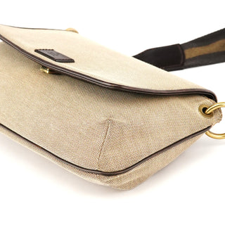 Gucci 106671 Beige Brown Sherry Line Shoulder Bag