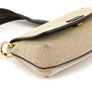 Gucci 106671 Beige Brown Sherry Line Shoulder Bag