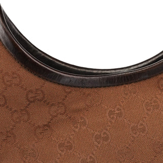Gucci 107752 Brown GG Canvas Hobo Shoulder Bag