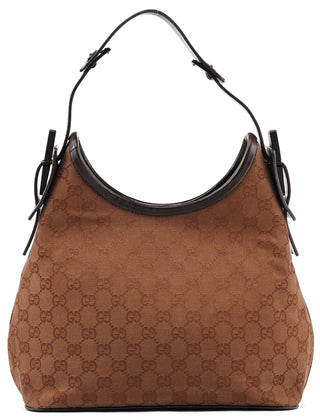 Gucci 107752 Brown GG Canvas Hobo Shoulder Bag