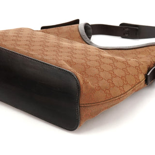 Gucci 107752 Brown GG Canvas Hobo Shoulder Bag