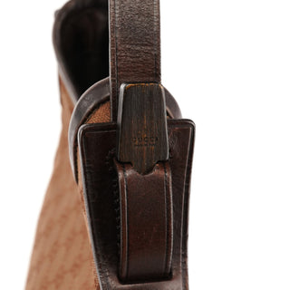 Gucci 107752 Brown GG Canvas Hobo Shoulder Bag