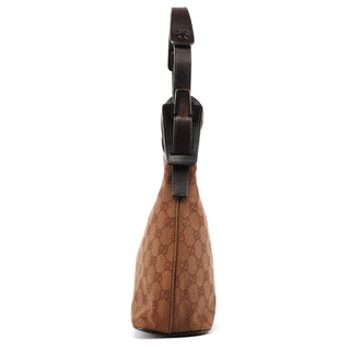 Gucci 107752 Brown GG Canvas Hobo Shoulder Bag