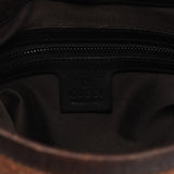 Gucci 107752 Brown GG Canvas Leather Tote Bag