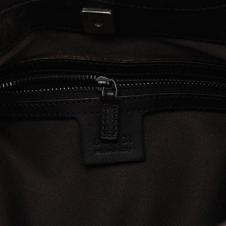 Gucci 107752 Brown GG Canvas Leather Tote Bag
