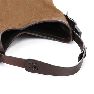 Gucci 107752 Brown GG Hobo Shoulder Bag