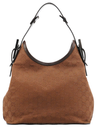 Gucci 107752 Brown GG Hobo Shoulder Bag