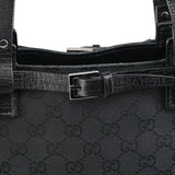 Gucci 107757 Black GG Leather Tote Bag