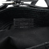 Gucci 107757 Black GG Leather Tote Bag