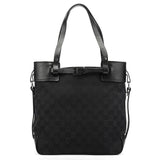 Gucci 107757 Black GG Leather Tote Bag