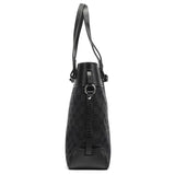 Gucci 107757 Black GG Leather Tote Bag