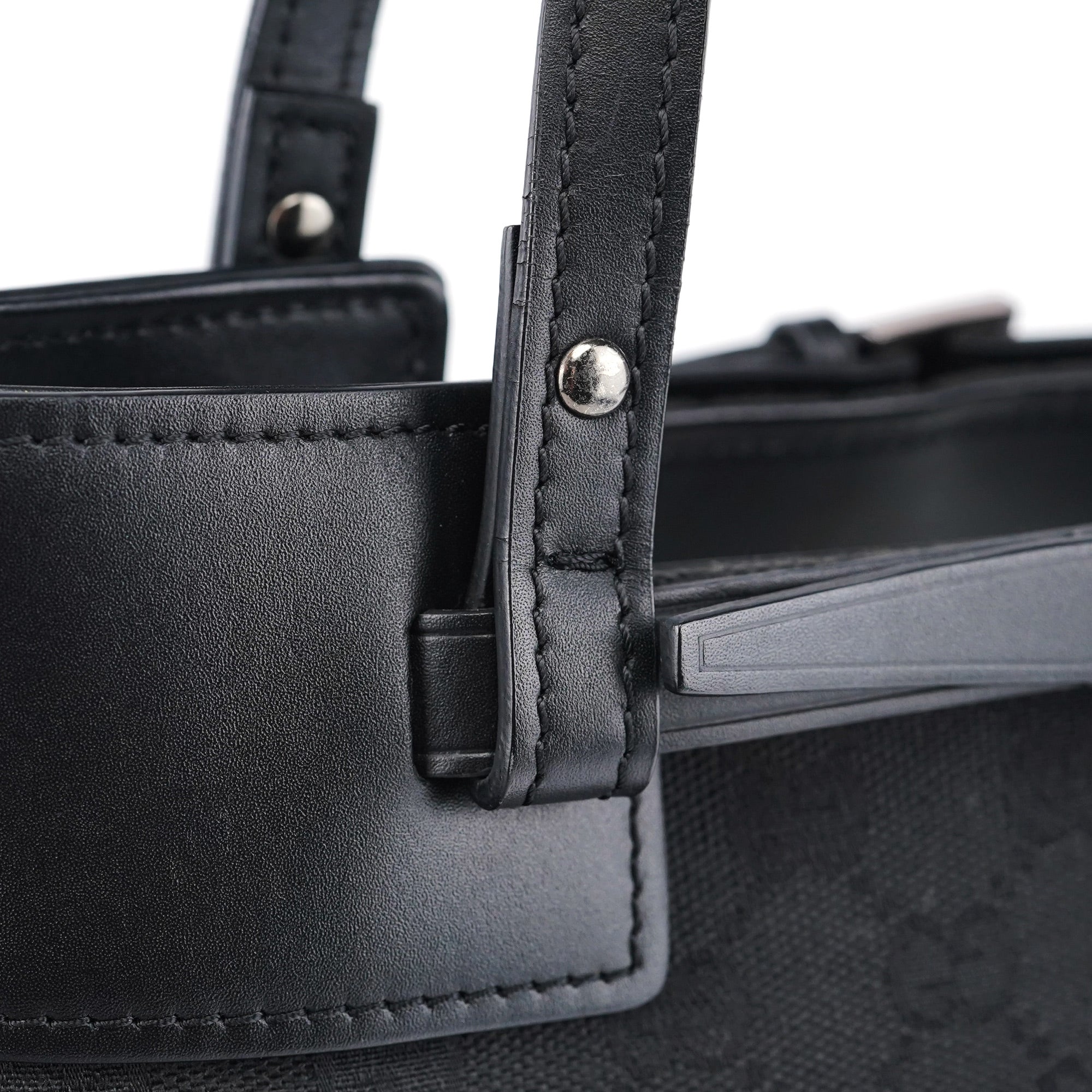 Gucci 107757 Black GG Tote Bag